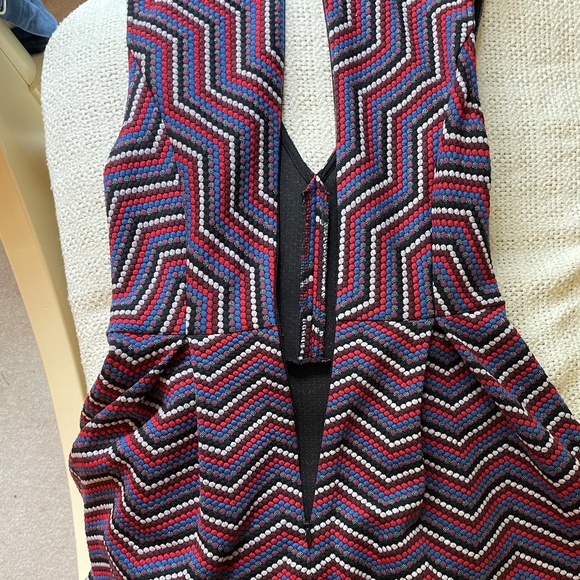 BCBGENERATION Chevron Jacquard Fit-and-Flare Dress, Size 2 - Picture 10 of 11